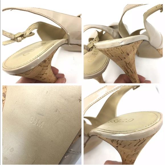 Guess nude patent leather slingback heels 8.5 - Picture 7 of 7